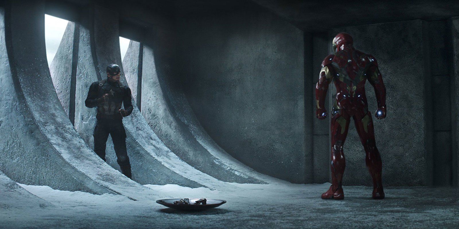 Iron Man and Captain America square off in their Civil War fight