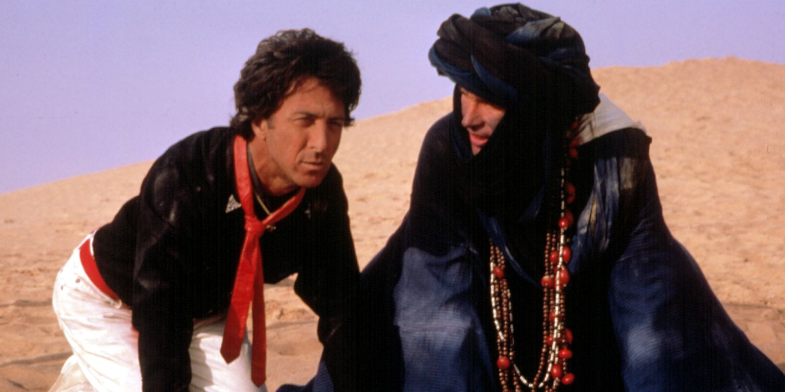 Dustin Hoffman and Warren Beatty look on in Ishtar 