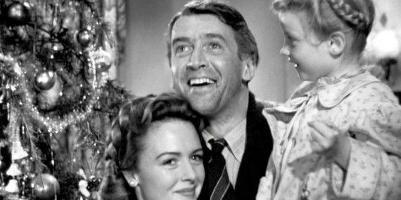 James Stewart It's A Wonderful Life with his family