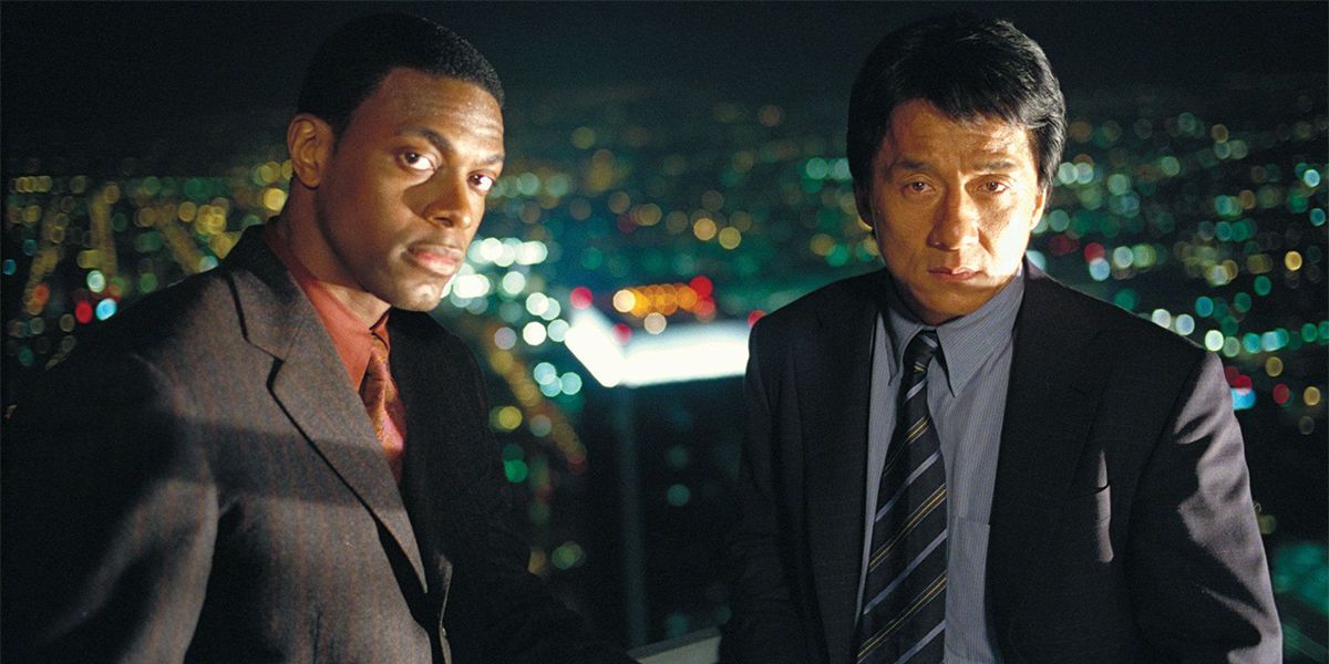 Jackie Chan and Chris Tucker looking serious in the Rush Hour movies