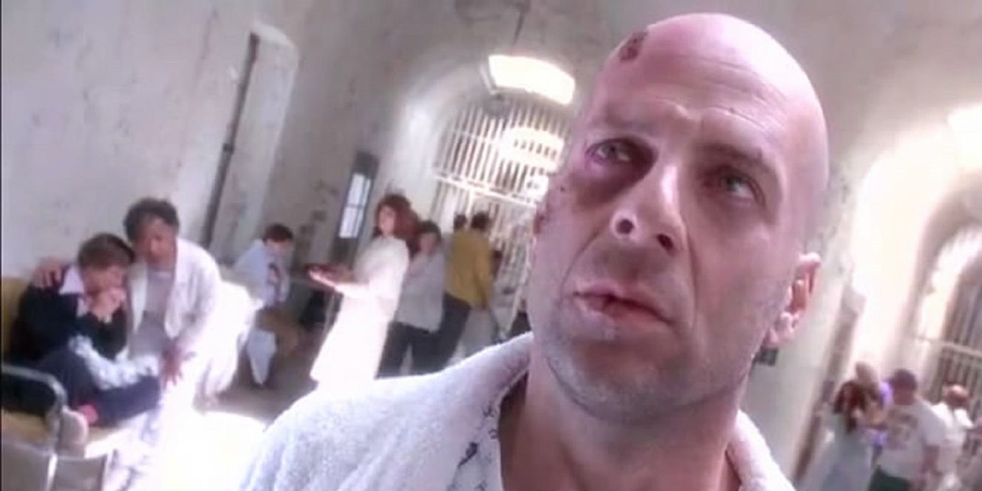 James Cole in a hospital in 12 Monkeys.