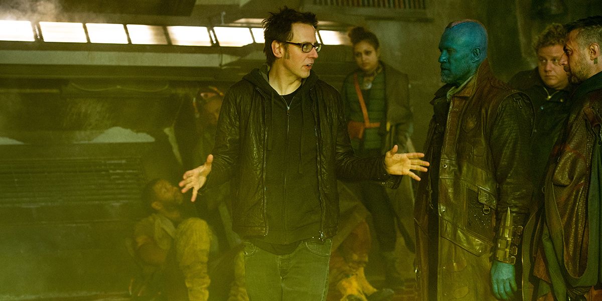 James Gunn and Michael Rooker filming Guardians of the Galaxy