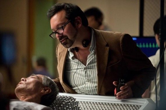 James Mangold and Hal Yamanouchi on the set of 'The Wolverine'