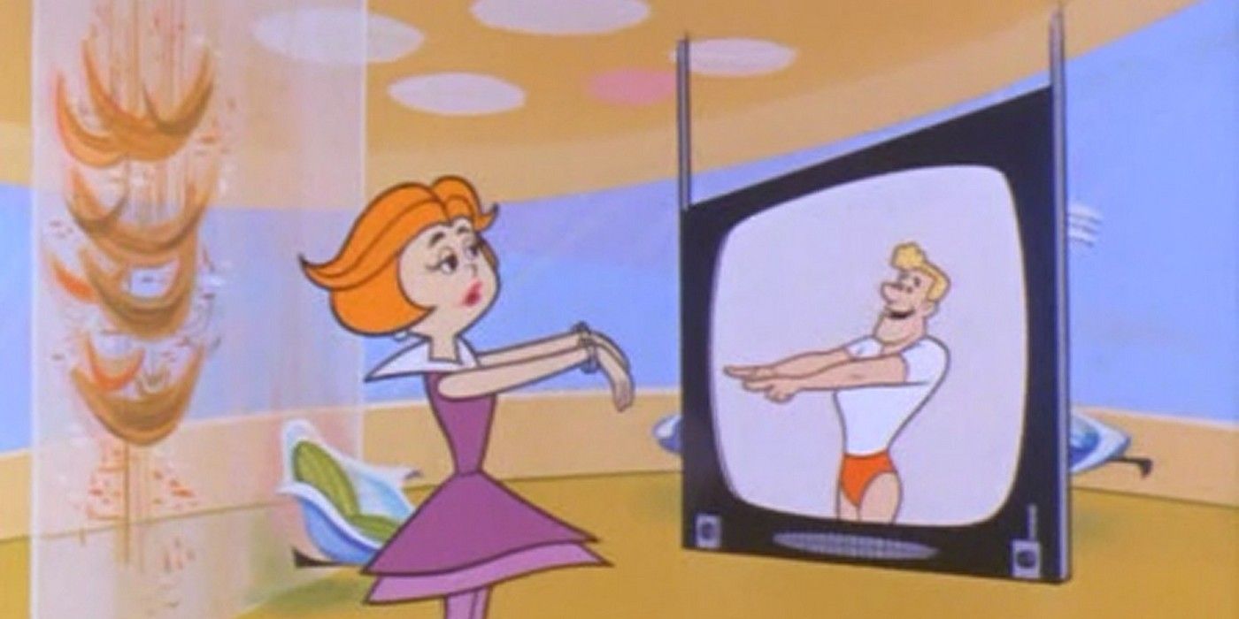 Jane Jetson and the Flatscreen TV in the Jetsons.