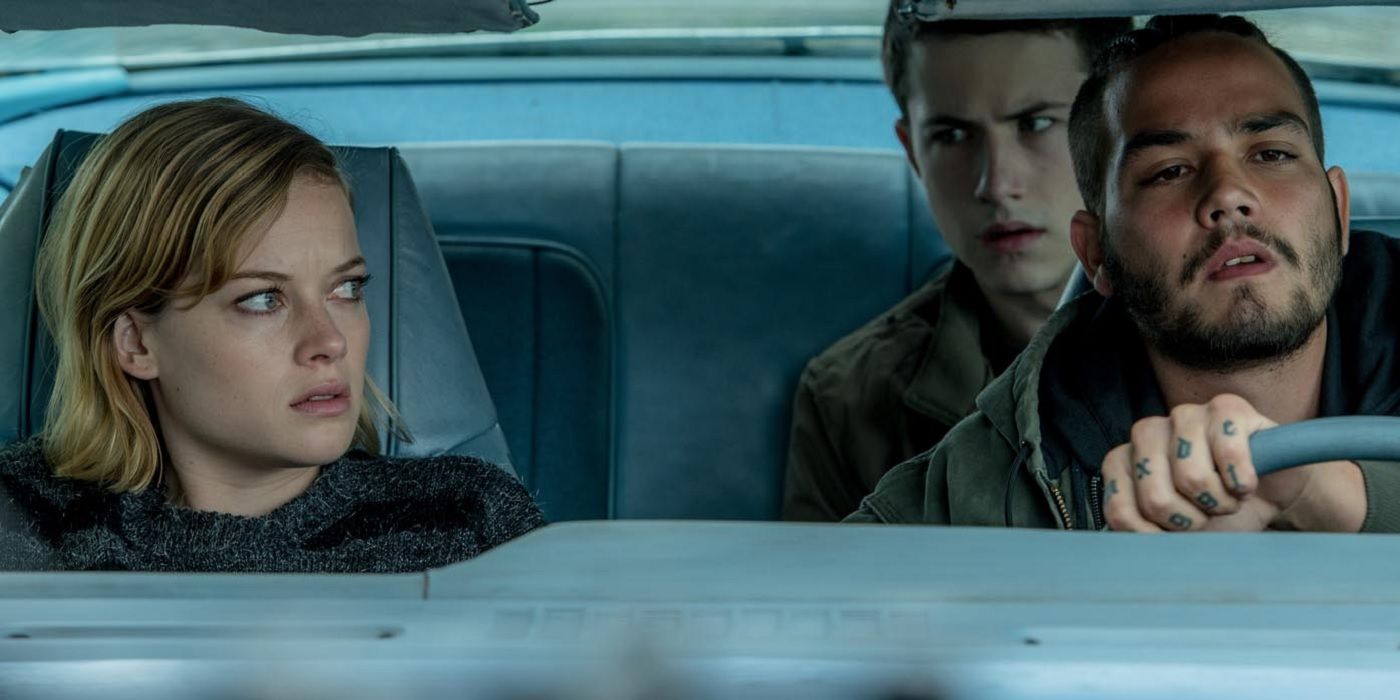 Jane Levy, Dylan Minnette and Daniel Zovatto in Don't Breathe