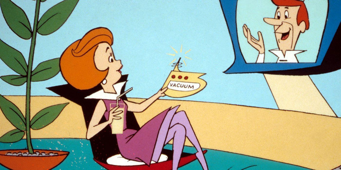Jane and George Jetson videochat on The Jetsons.