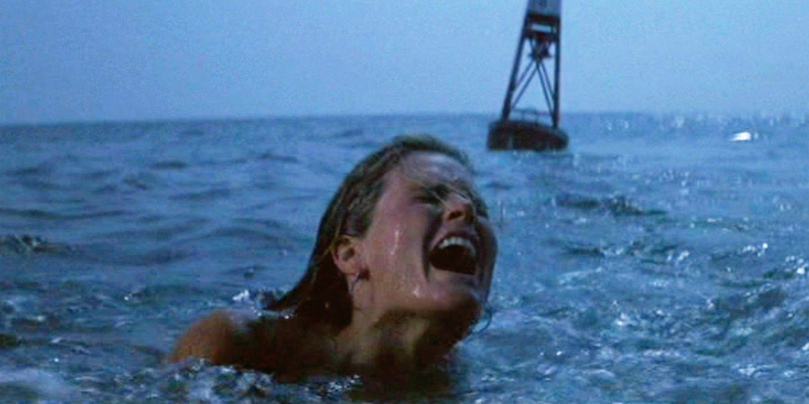 Chrissie screaming in the water in the opening scene of Jaws