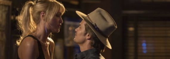 Jenn Lyon and Timothy Olyphant in Justified Where's Waldo