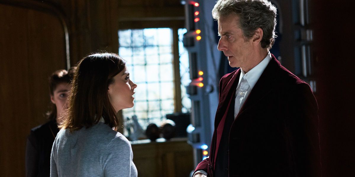 Jenna Coleman and Peter Capaldi in Doctor Who Season 9 Episode 10