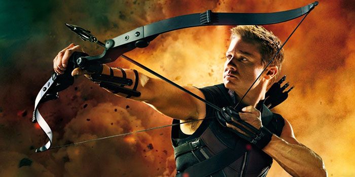 Jeremy Renner as Hawkeye (Costume Test for The Avengers)