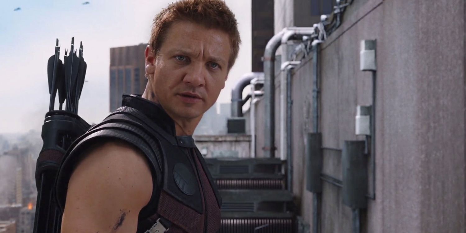 Jeremy Renner as Hawkeye in The Avengers