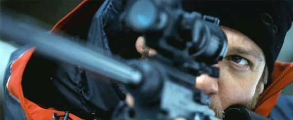 Jeremy Renner with Sniper Rifle in 'Bourne Legacy'