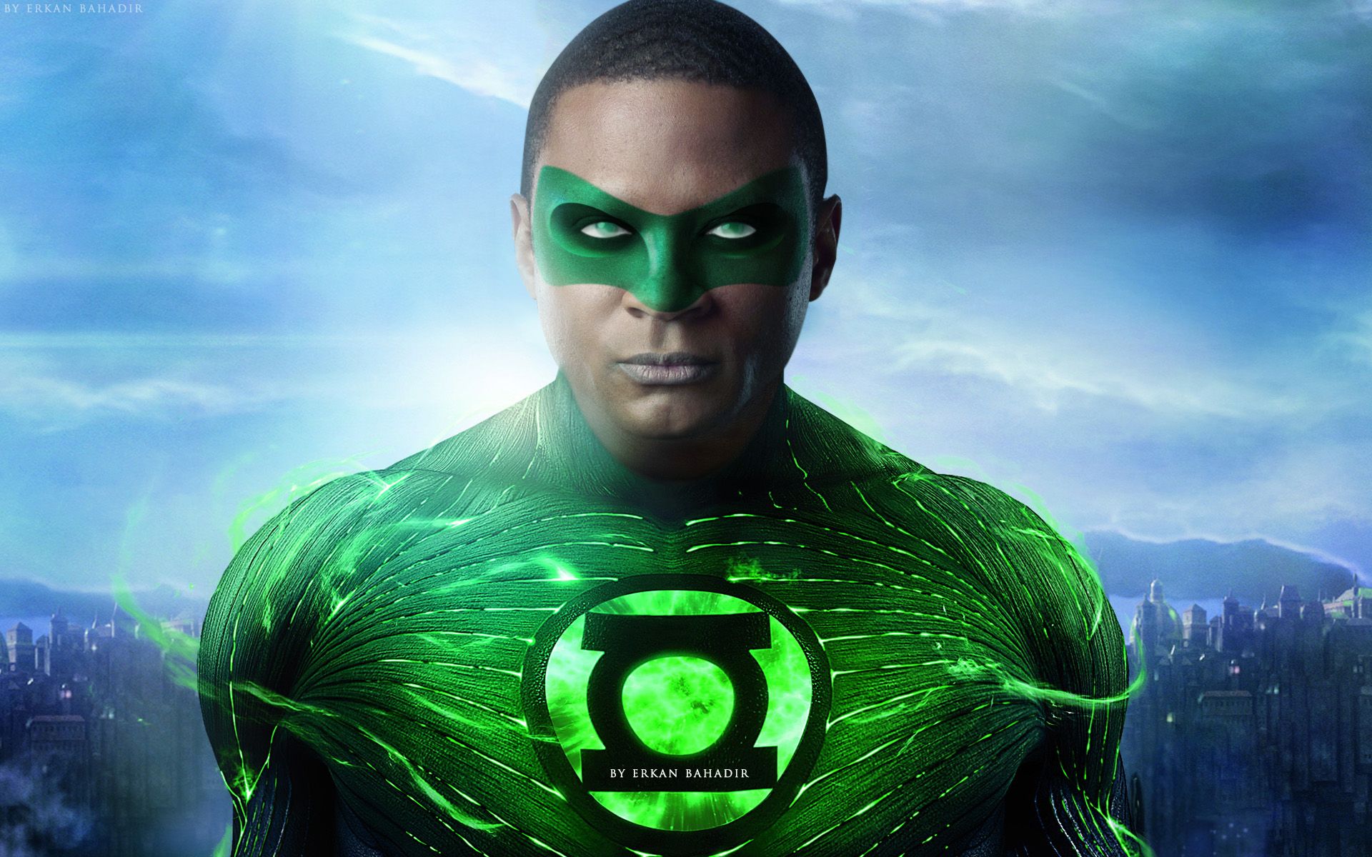 John Diggle as John Stewart (Green Lantern) Fan Art