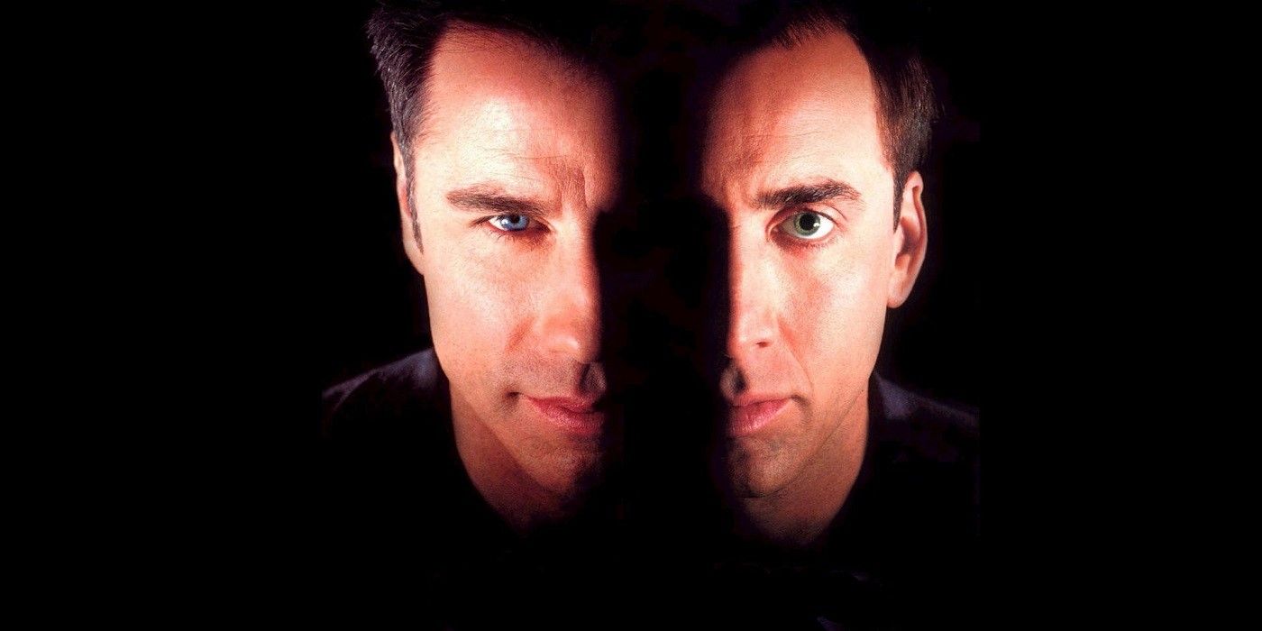 John Travolta and Nicolas Cage in FaceOff