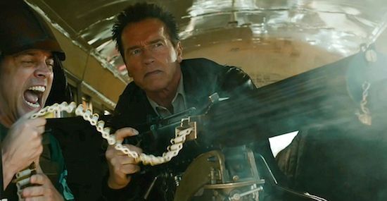 Johnny Knoxville and Arnold Schwarzenegger in 'The Last Stand'