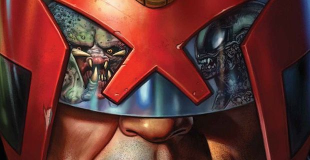 Judge Dredd Predator Aliens Comic