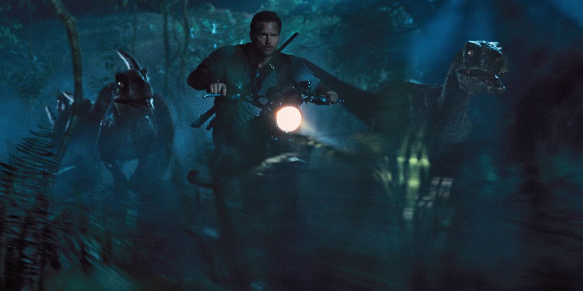 Jurassic World Chris Pratt raptors motorcycle