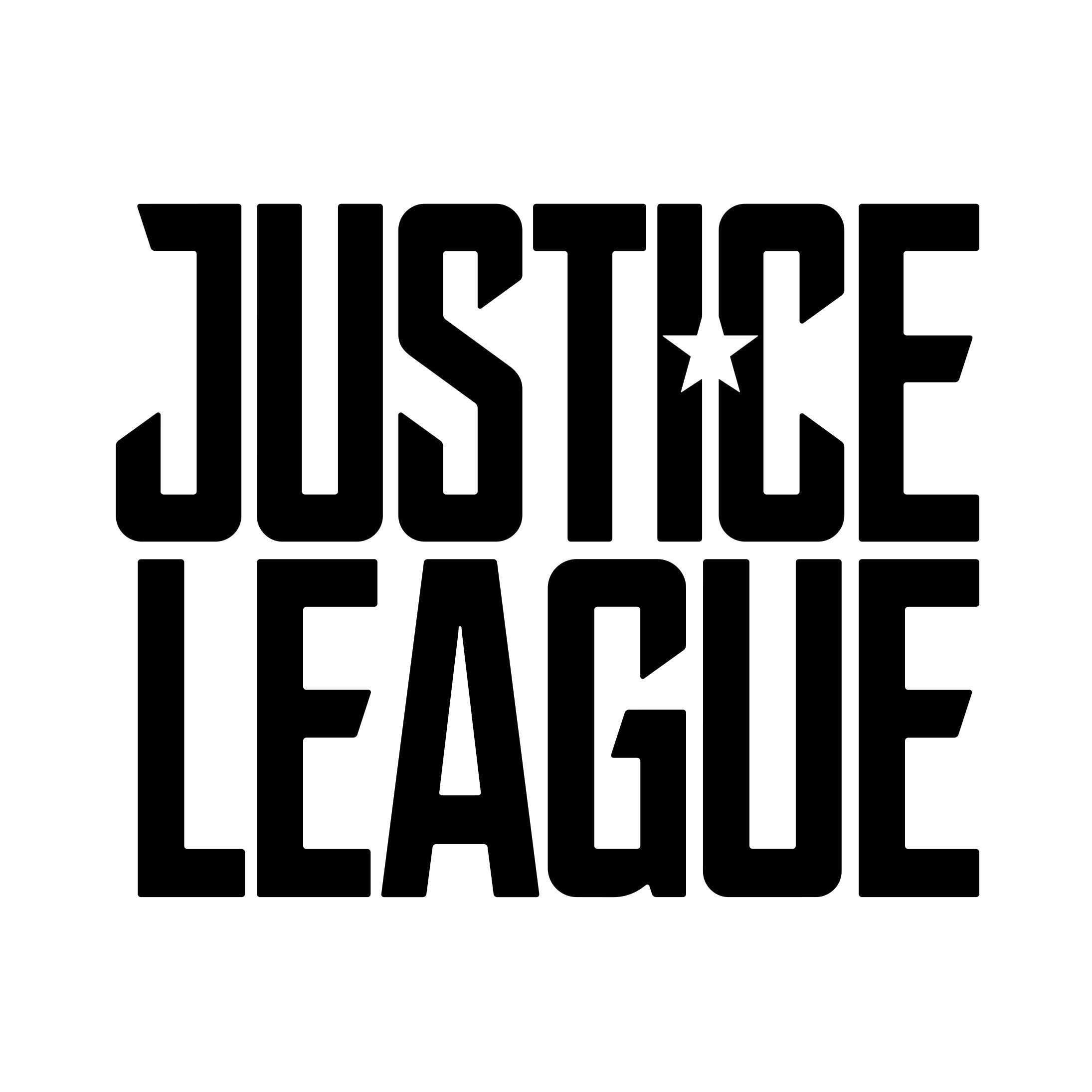 Justice League Movie Logo - White Square