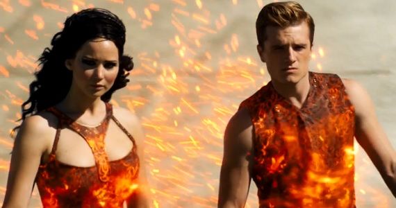 Katniss and Peeta in 'The Hunger Games: Catching Fire'