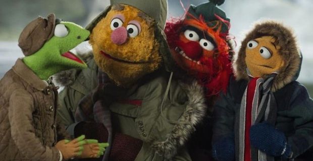 Kermit, Fozzie, Animal, and Walter in 'Muppets Most Wanted'