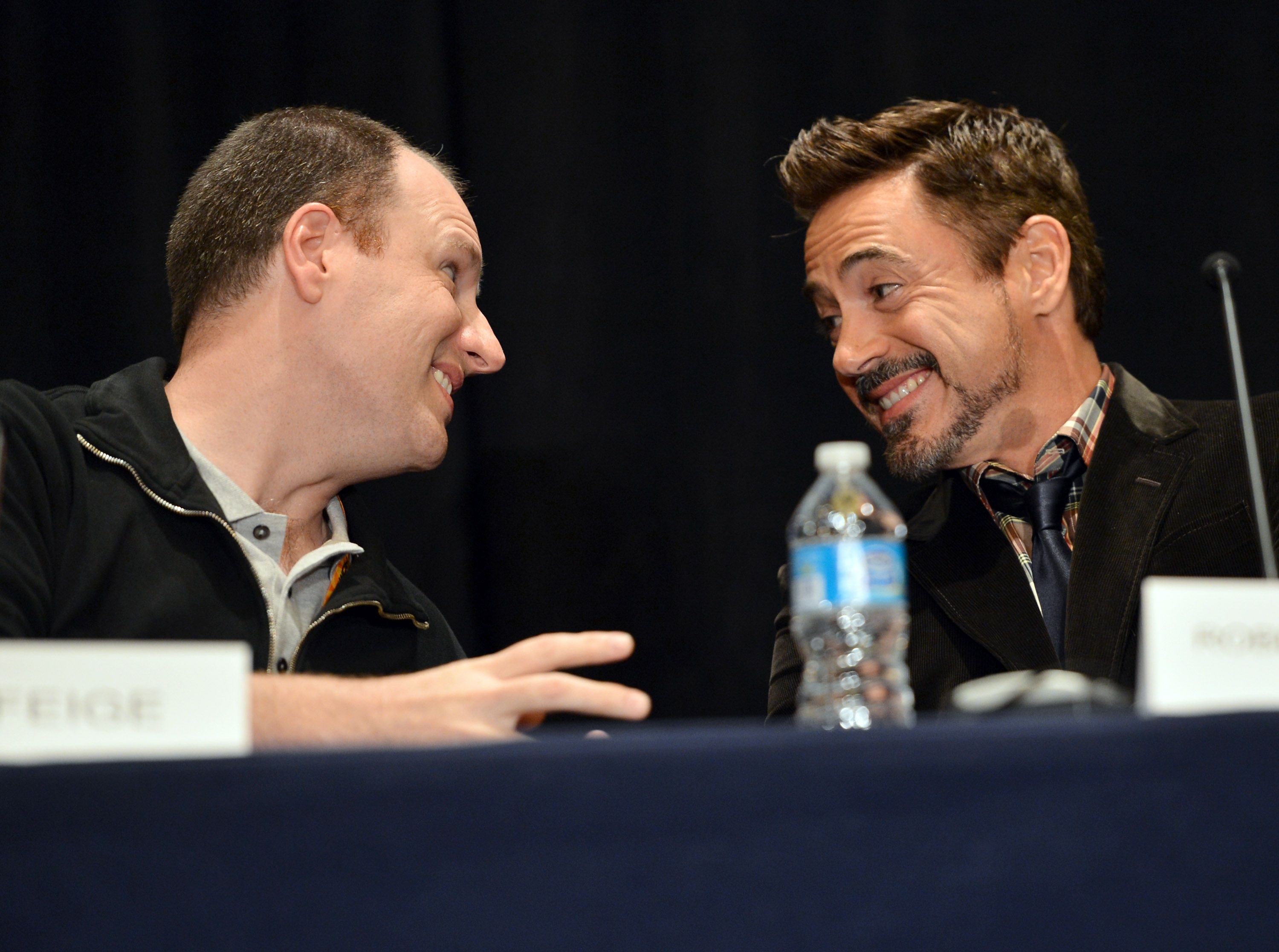 Kevin Fiege and Robert Downey Jr. on Marvel Studios Comic-Con Panel