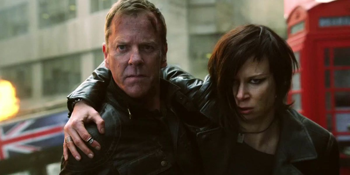Kiefer sutherland and Mary Lunn Rajskub in 24 Live Another Day