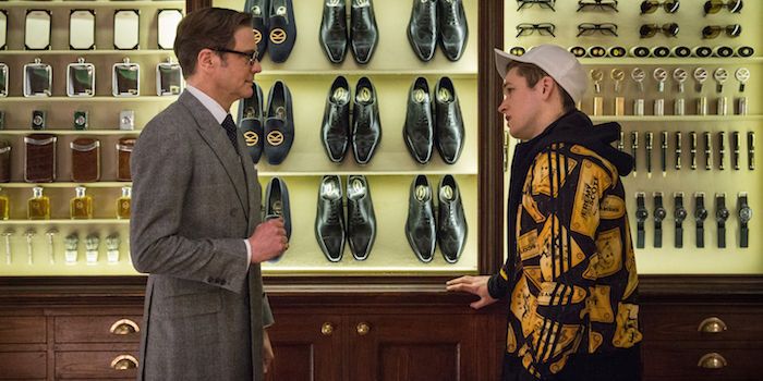 Colin Firth and Taron Egerton in 'Kingsman: The Secret Service'