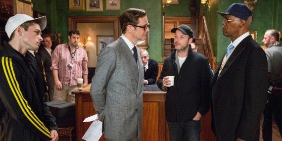 Kingsman Secret Service Matthew Vaughn on Set