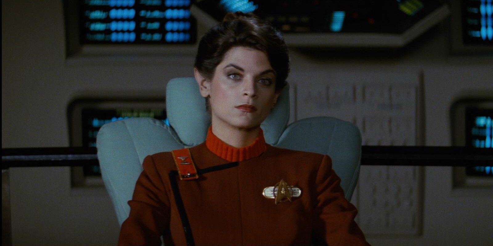 Kirstie Alley as Lt. Saavik in Star Trek II The Wrath of Khan