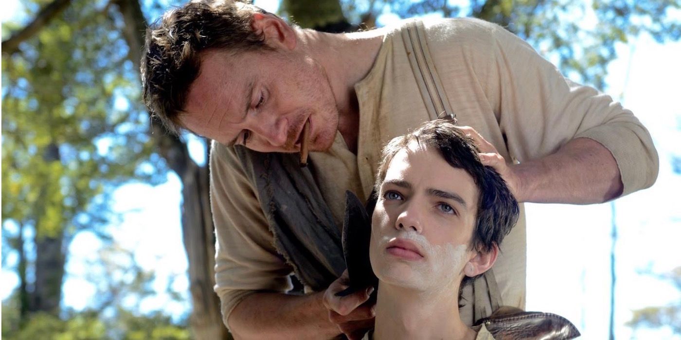 Kodi Smit McPhee and Michael Fassbender in Slow West