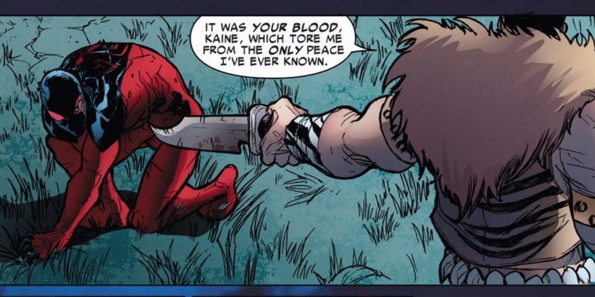 Kraven the Hunter fights Kaine Scarlet Spider from Spider-Man comics
