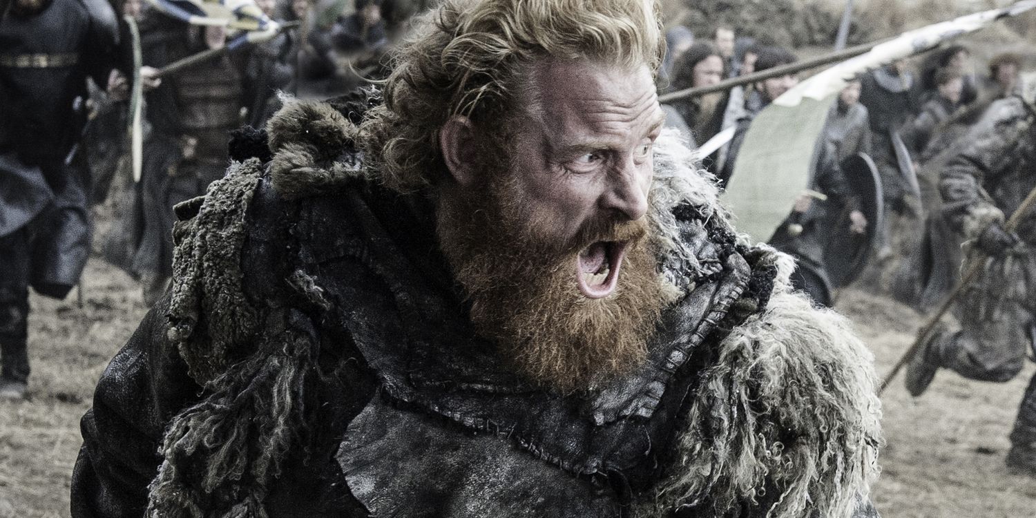 Tormund Giantsbane screaming in rage in Game of Thrones.