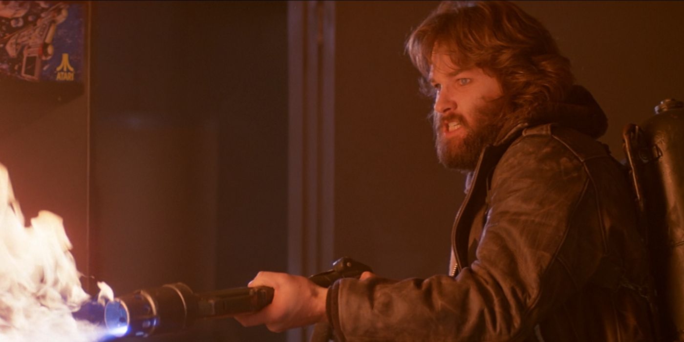 MacReady with a blowtorch in The Thing