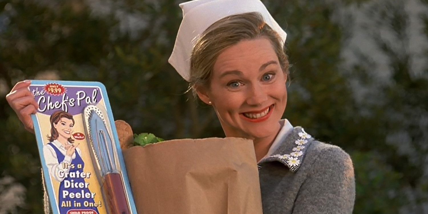 Meryl performing a commercial in The Truman Show