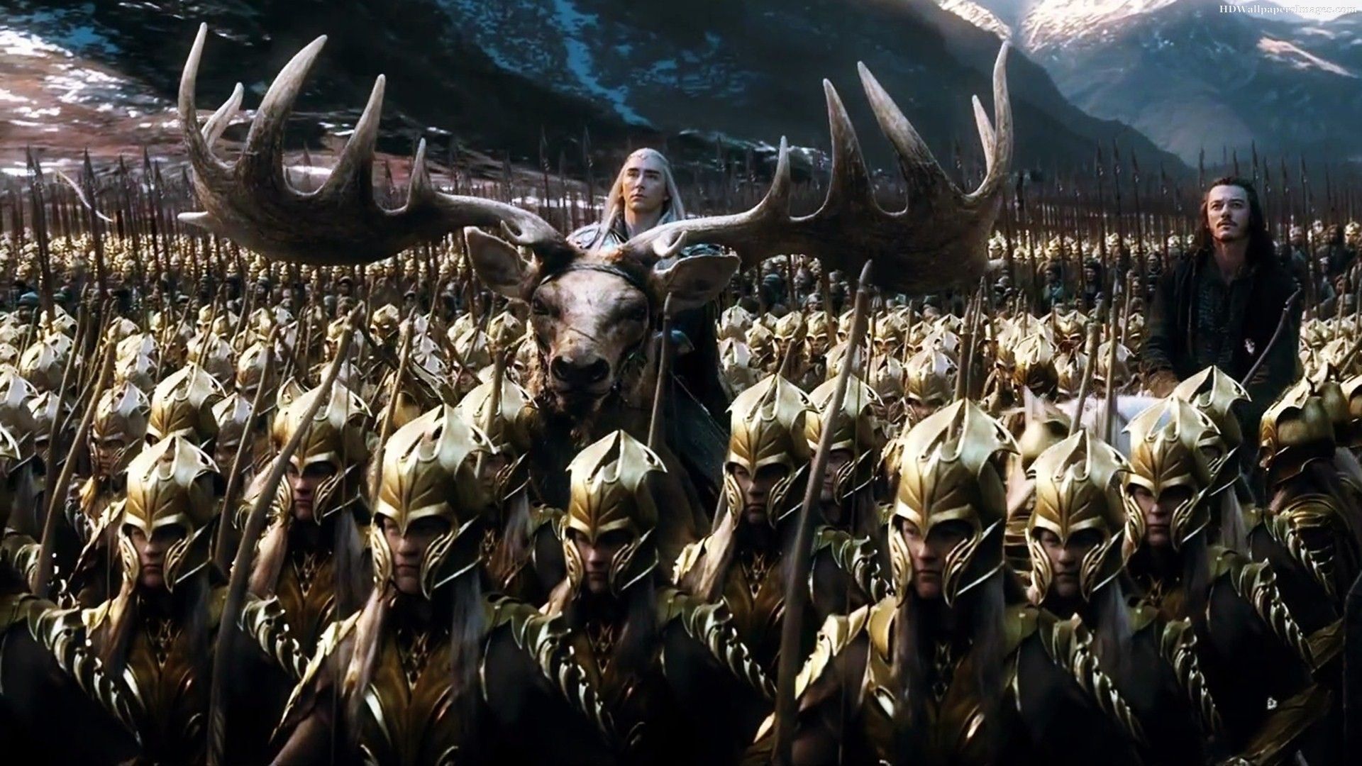 Lee Pace and Luke Evans in The Hobbit Battle of the Five Armies