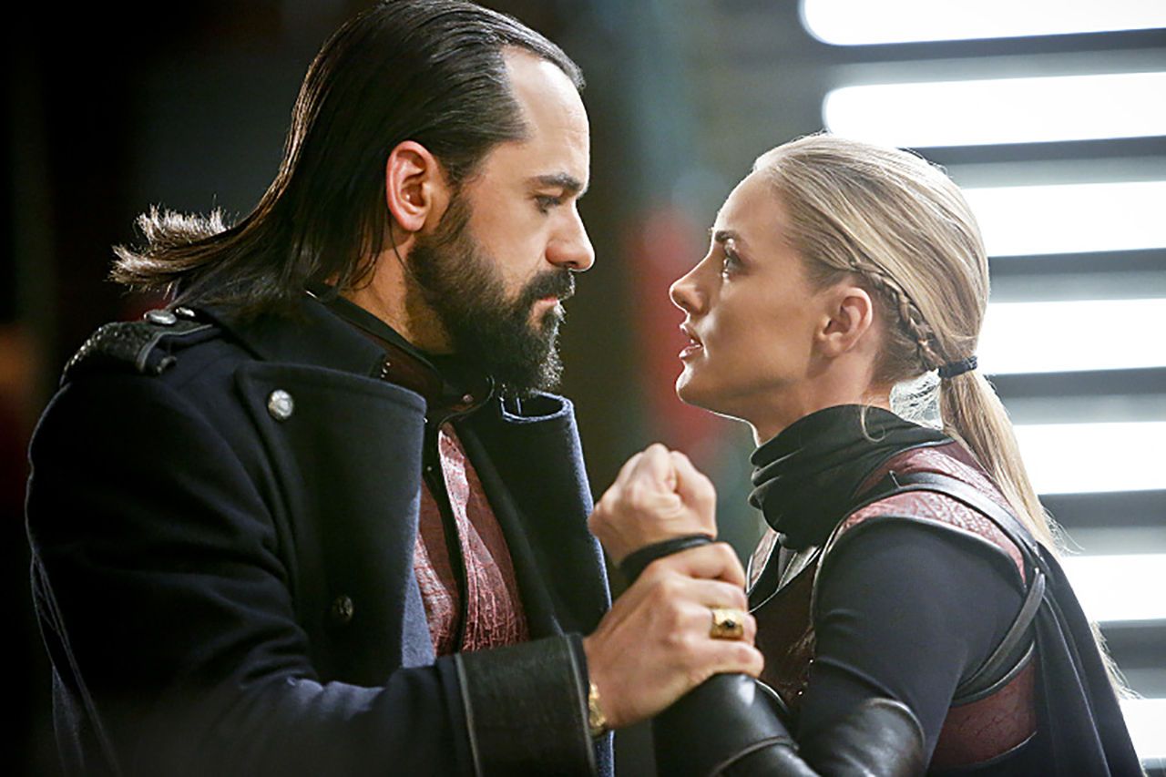 Legends of Tomorrow Leviathan Jessica Sipos as Cassandra Savage and Casper Crump as Vandal Savage