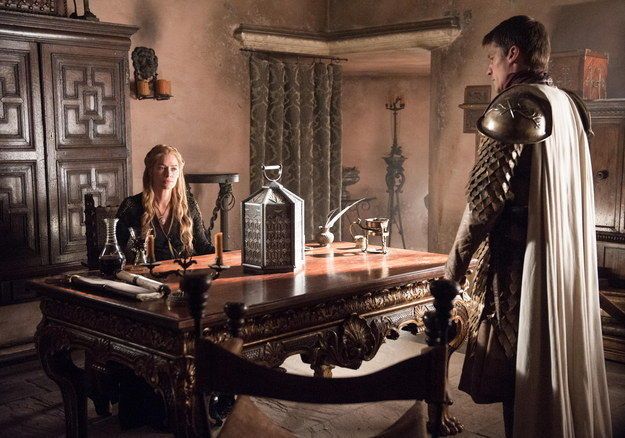 Lena Headey as Cersei Lannister and Nikolaj Coster-Waldau as Jaime Lannister in Game of Thrones S5