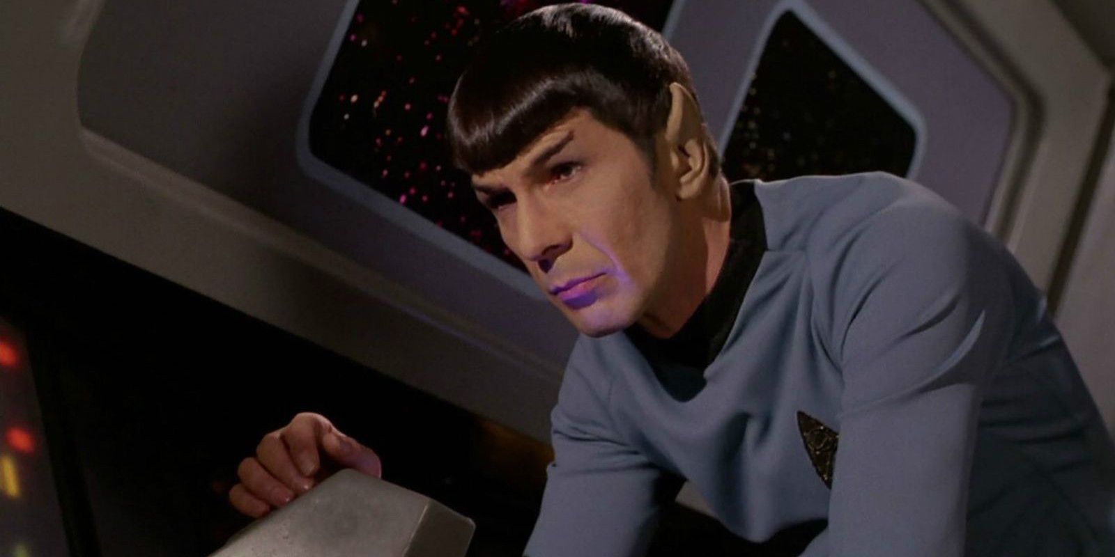 Spock makes a scan from Star Trek The Original Series 