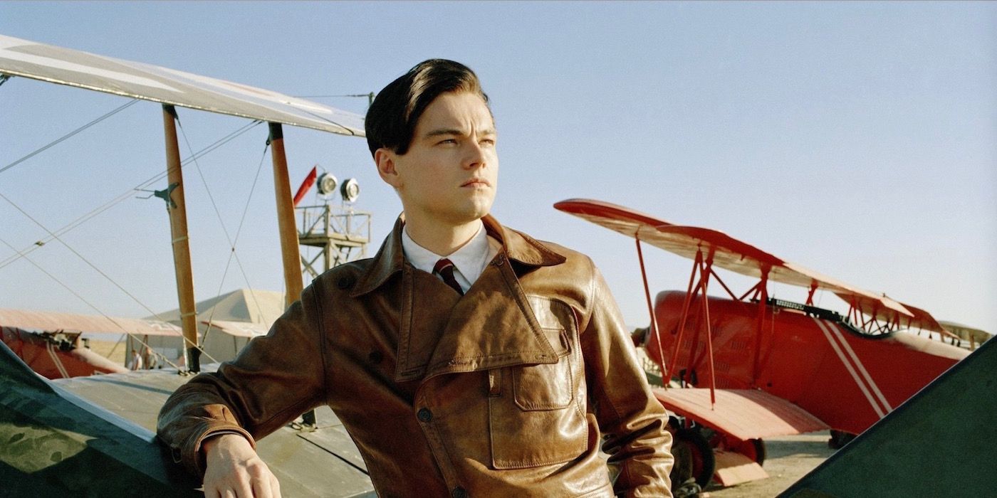 Leonardo DiCaprio as Howard Hughes in The Aviator