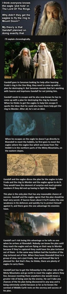 Lord of the Rings Eagle Plot Hole Fan Theory