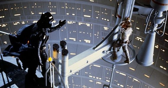 Luke Skywalker and Darth Vader in Empire Strikes Back