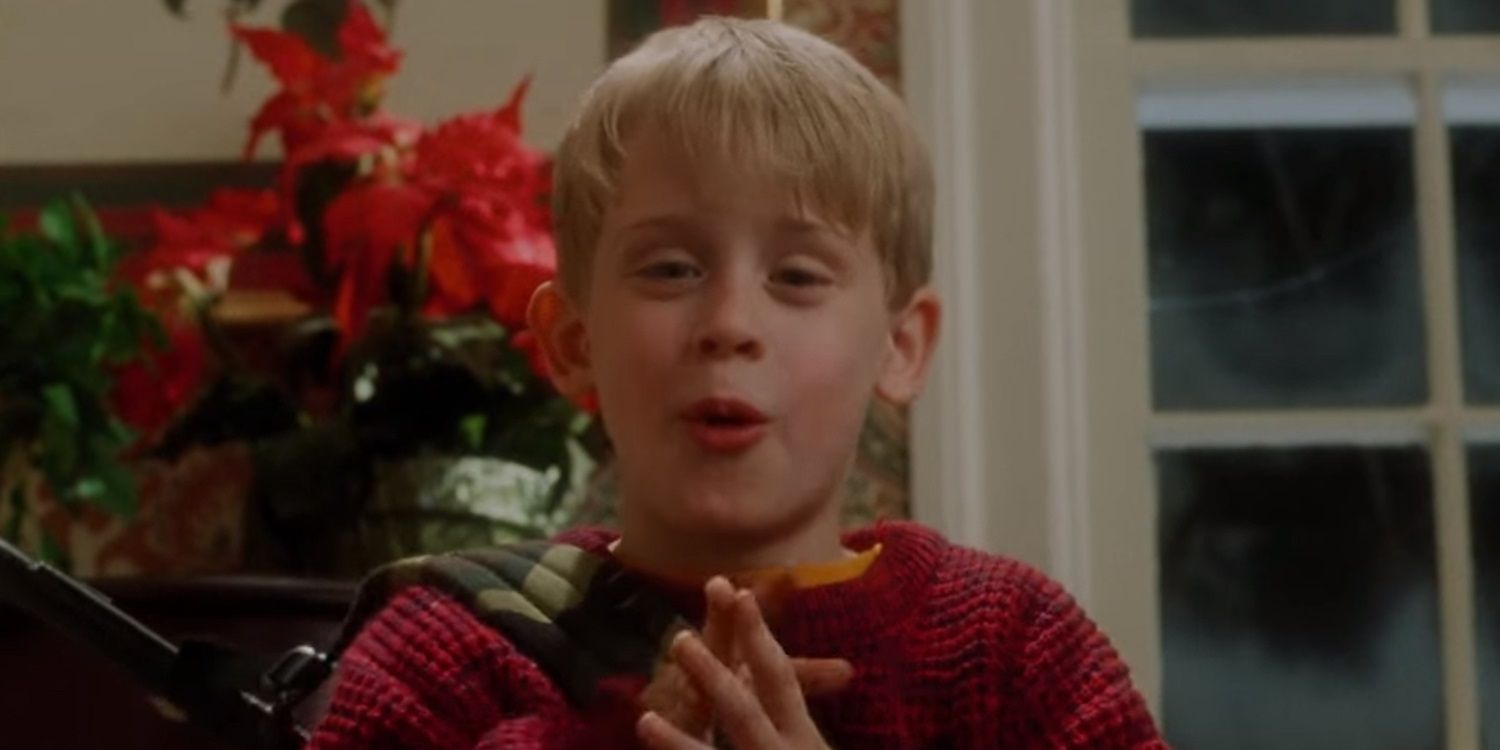 Kevin Mccallister smiling in Home Alone