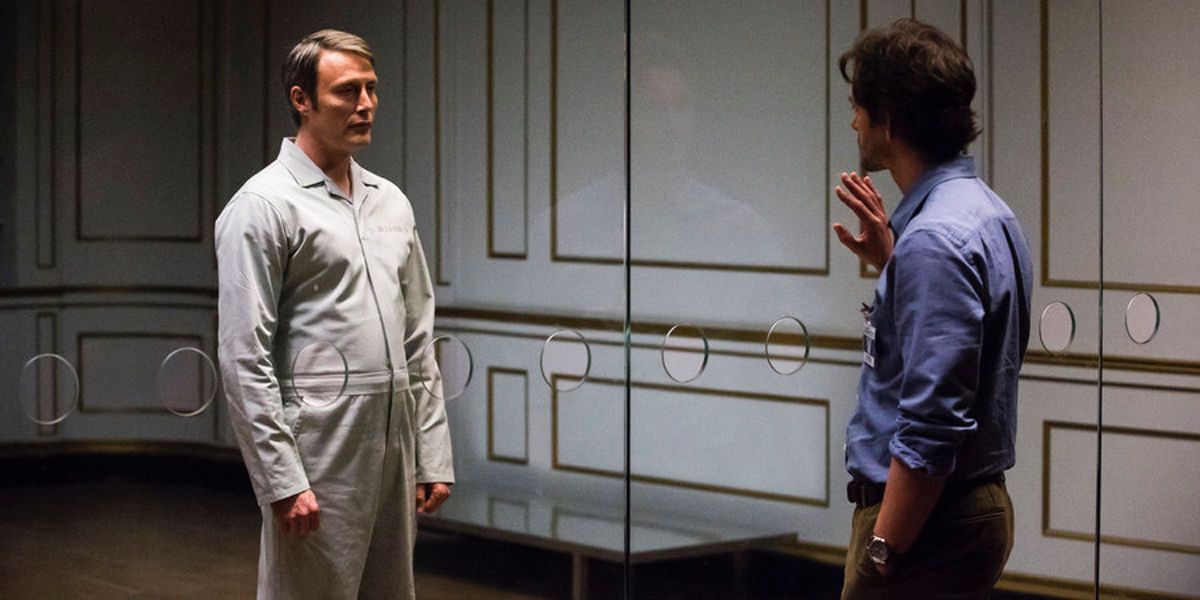 Mads Mikkelsen and Hugh Dancy in Hannibal Season 3 Episode 13