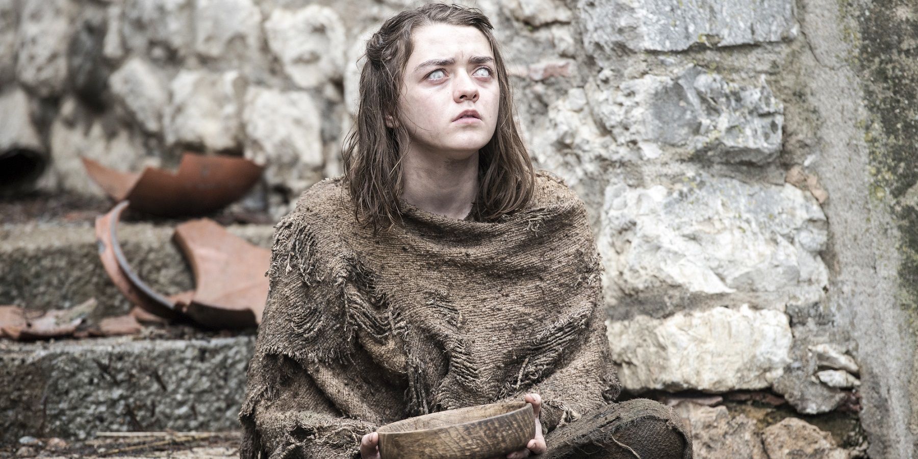 Maisie Williams como Arya Stark em Game of Thrones