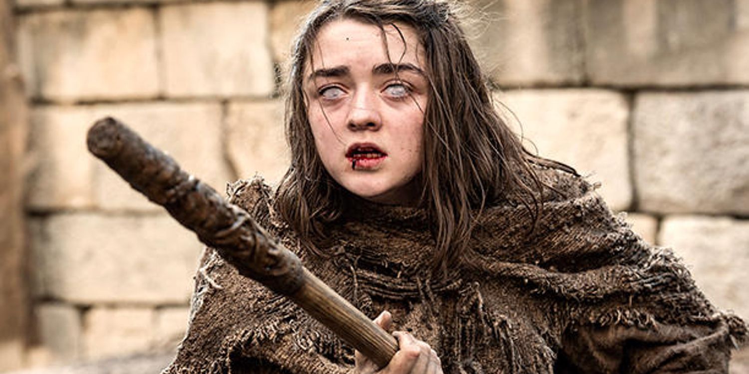 Maisie Williams as Arya in Game of Thrones Season 6