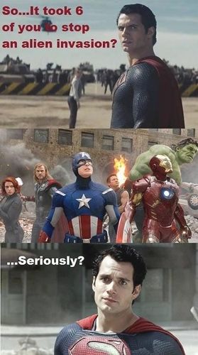 Man of Steel vs. Avengers Meme