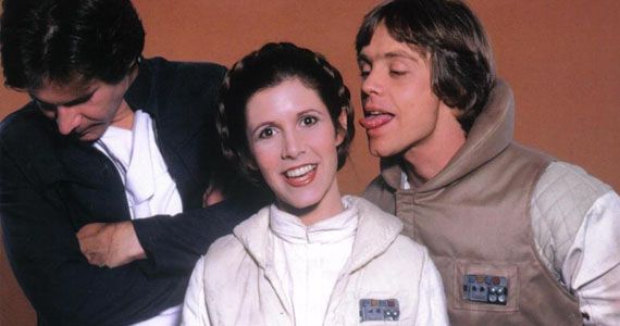 Mark Hamill Carrie Fisher Harrison Ford Goofing