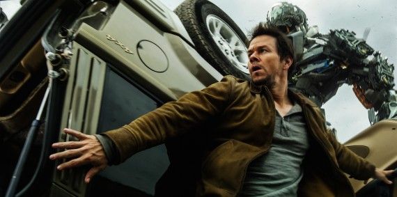 Mark Wahlberg on a Truck in Transformers 4