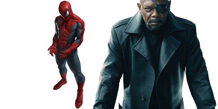 Marvel - Spider-Man and Nick Fury (Samuel L Jackson)