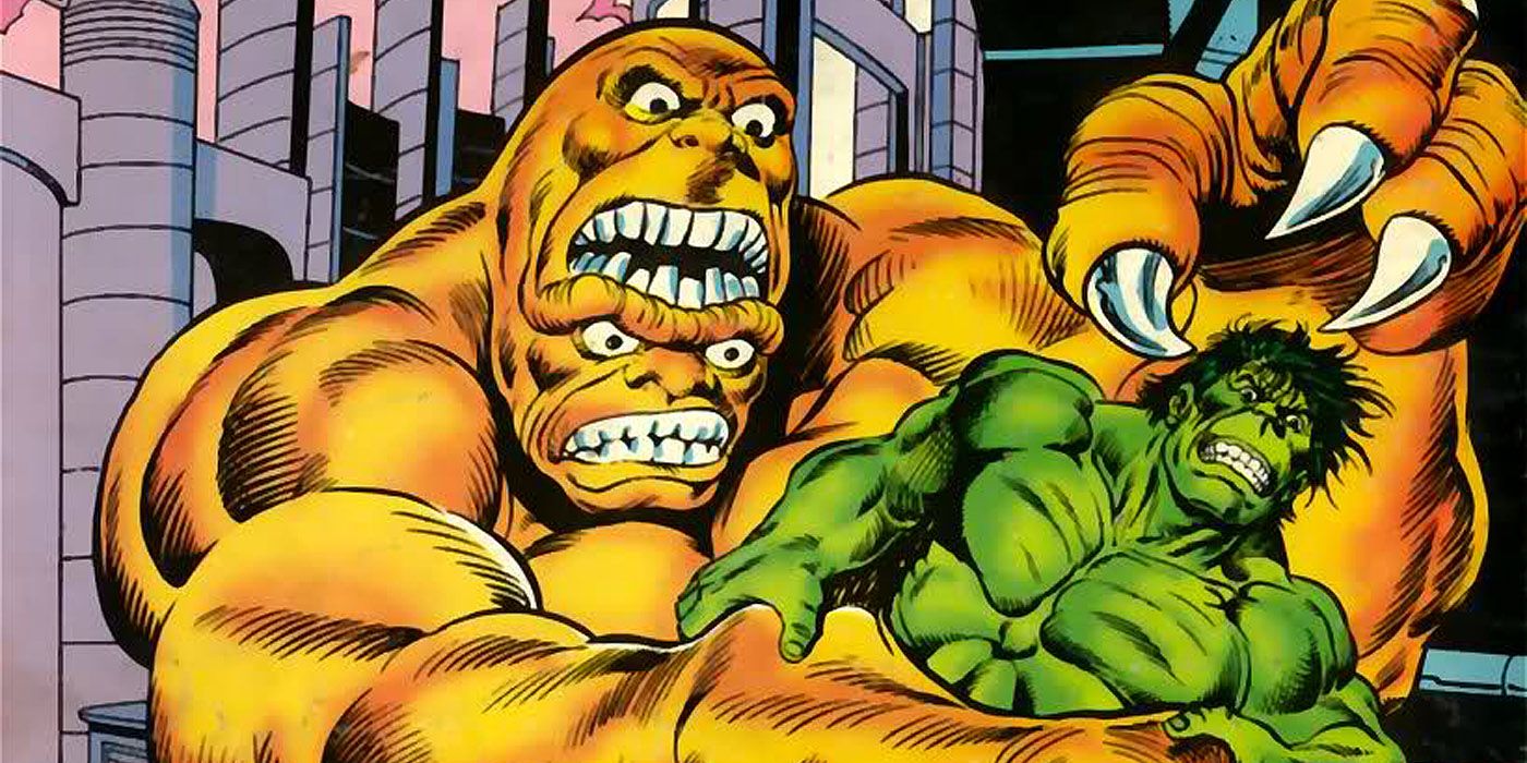 Marvel villain Bi-Beast holding the Hulk